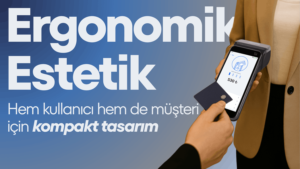 Hugin S1 el tipi yazarkasa POS ergonomik gövde tasarımı